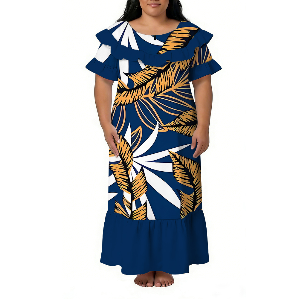 women loose dress High-Stretch Pleated Printed Loose Dress