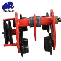 Palans à chaîne métalliques du fabricant pour pont roulant monorail, chariot porteur manuel pour poutre en I, capacité 1-5T, 220V, rouge