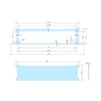 Boîtier en aluminium anodisé Boîtier d'instrument électronique en métal Boîte de jonction Boîtier PCB Boîte à rail Din