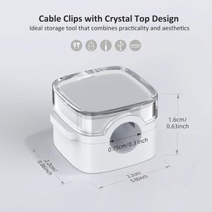 Nuevo Paquete de 6 Organizadores de Cables Magnéticos de Material PP, Clips de Gestión de Cables con Adhesivo Fuerte, Soporte para Cables Blanco/Negro, Sostenible para Sala de Estar - Product Image 5