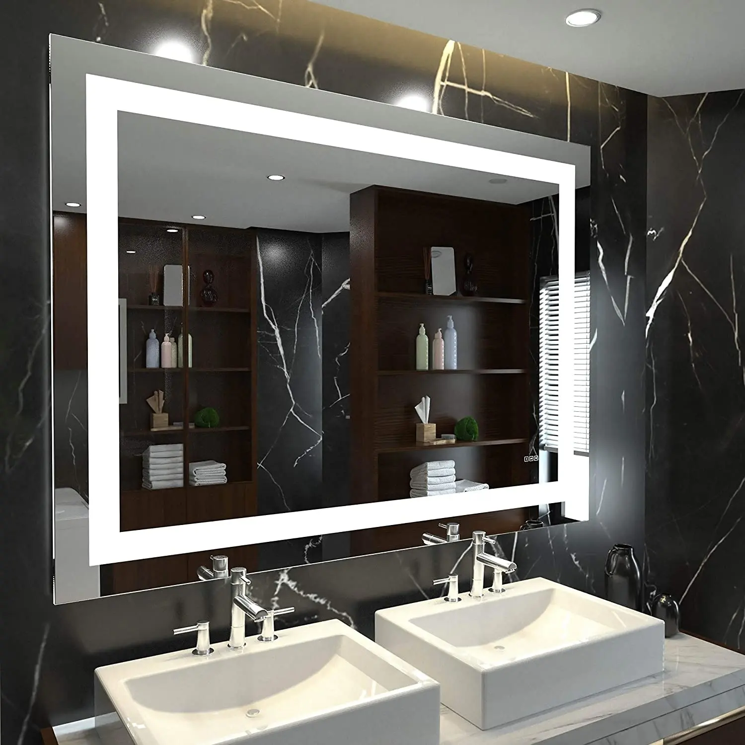 Di alta Qualità di Stile Moderno di Illuminazione Regolabile di Colore Bagno Illuminato Vanity Specchio A Parete