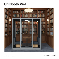 Cabinas de Privacidad Insonorizadas Multifuncionales y Duraderas UNIBOOTH, Diseño Moderno, Espacio de Trabajo Móvil, Apartamento, Comedor, Supermercado, Centro Comercial