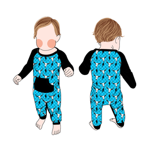 カスタマイズされたニットウェスタン柄プリントデザイン秋用幼児ジャンプスーツスリーパー竹繊維衣類ポケット付き両開きジッパーベビーロンパース - Product Image 6