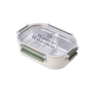 กล่องข้าวสแตนเลส 304 แบบพกพา ดีไซน์เรียบง่าย สำหรับผู้ใหญ่ทำงานและนักเรียนประถม - Product Image 1