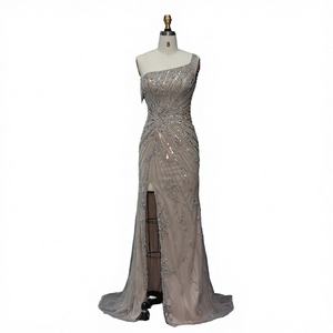 Vestidos de Noche Largos de Organza con Lentejuelas y Abertura Lateral, Estilo Sirena, Antiestáticos, para Mujer - Product Image 3