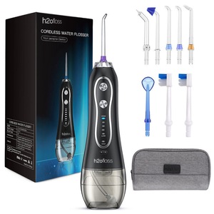 H2ofloss Irrigador Bucal Inalámbrico con Tanque Desmontable de 300 ml, 5 Niveles de Presión, Limpiador Dental Portátil - Product Image 1