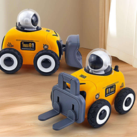 Jouet de véhicule de construction télécommandé DWI pour enfants, ensemble de camions d'ingénierie de dessin animé RC, chariot élévateur RC, excavatrice, rouleau compresseur, bulldozer, voiture