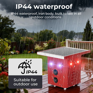 Répulsif à ultrasons solaire pour oiseaux 2025, dispositif de dissuasion pour animaux avec lumière stroboscopique bleue et rouge pour jardin, ferme et étang à poissons - Product Image 5