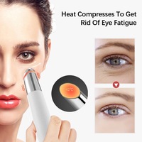 Wiederaufladbarer 3-in-1 Augenpflege-Stift Gesichtslifting-Massagestab Beheizt Vibration Mikrostrom-Technologie 3 Farblichter Anti-Aging Dunkelheitserreiter