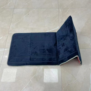 เสื่อสวดมนต์มุสลิมอิสลาม sajadah เสื่อทำสมาธิพับได้มีพนักพิงหลังและกระเป๋า - Product Image 4