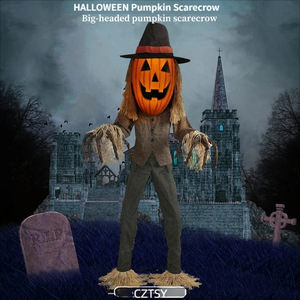 <span class=keywords><strong>Calabaza</strong></span> Eléctrica Gigante de Halloween con Sensor de Movimiento y Cuerpo Giratorio para Decoración de Casas Encantadas - Product Image 3