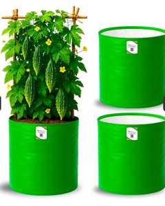 Sacs de culture jetables en plastique noir pour semis 15L, sacs de culture respirants non tissés noirs - Product Image 2