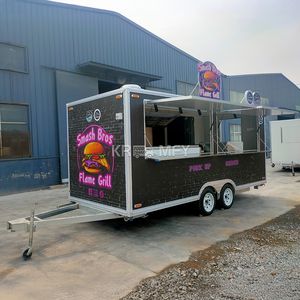 Hot <b>Sale</b> Customized Fiberglass Towable Coffee Cart Food Vending Commercial Catering Multifunctional <b>Mobile</b> Trailer - Product Image 4