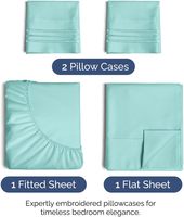 Vente en gros personnalisation 400TC OEKO-TEX Silver ion Draps de lit en bambou Drap housse
