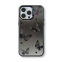 Coque de téléphone Dark Butterfly pour iPhone 11 12 13 Pro Max 14 15 16 17 Plus X XS XR XS Max – Housse de protection pour hommes et femmes