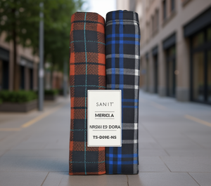 Pantaloni a Quadri da Uomo San It' Merica TS-D09E-NS con Vita Elastica, Casual, Autunnali, Tessuti, Peso Medio, Plissettati - Product Image 2