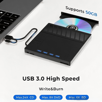 Nuevo Lanzamiento: Grabadora Externa de Blu-ray USB 3.0 Tipo-C 7 en 1, Grabadora de DVD/CD, Hub SD/TF, Plug and Play, Listo para Enviar