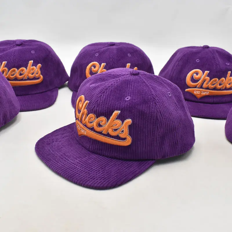 OEM adult wholesale corduroy 3d letters hip hop hat 6 panel corduroy snapback cap hat wholesale