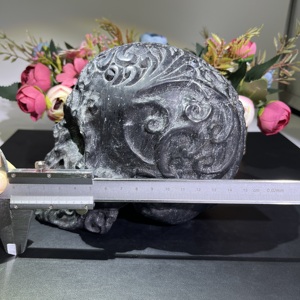 หัวกะโหลกแกะสลักจากคริสตัลแอสโตรฟิลไลต์ธรรมชาติสำหรับขายส่ง งานฝีมือแกะสลัก อัญมณีสำหรับการทำสมาธิ ตกแต่งบ้าน - Product Image 5