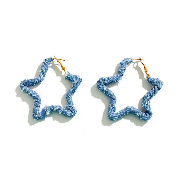 Fashion Niche Design Sense Sweet Cool Geometric Hoop Earrings French ...