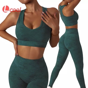 Lcool Workout Sets Plus Size Women Gym Sets Fitness Yoga Wear 2 Piece Gym Set