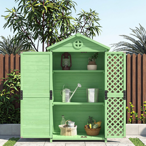 Abri à outils en bois de couleur personnalisée écologique durable et imperméable à l'eau Rangement de jardin - Product Image 3