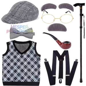 HP Old <b>Man</b> Accessories Set Boys Kids 100 Days of School Grandpa Costume Props <b>for</b> Cosplay - Product Image 1