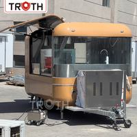 Remorque alimentaire mobile commerciale d'extérieur en acier inoxydable 304 pour boulangerie, camion-restaurant, remorque à café, chariot de restauration rapide USA