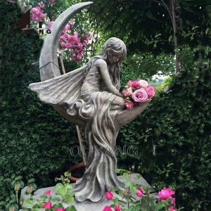 Decoración Personalizada para Entrada de Hospital, Estatua de Ángel Caduceo de Bronce de Tamaño Real, Escultura de Símbolo Médico con Alas - Product Image 3