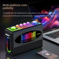 Système de sonorisation karaoké avec lumières RGB intégrées et microphone, rechargeable par USB et personnalisable