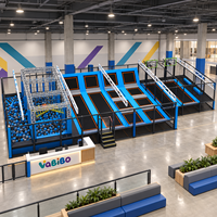 Équipement de parc de trampolines intérieur clé en main Vabibo TP071, mousse EPE/EVA/PU haute densité, capacité 100-500 kg, plus de 10 passagers, saut libre