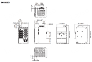 Advantech <span class=keywords><strong>EKI</strong></span> 5626CI 16FE 2GE Combo interruttore Ethernet industriale non gestito - Product Image 2