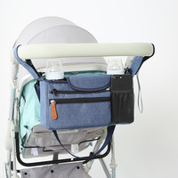 Organisateur multifonctionnel pour bébé, sac à langer et sac de poussette en polyester, organisateur de chariot pour les parents occupés