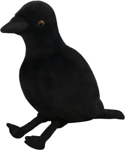 دمية محشوة ديكور المنزل حيوان أسود طائر الغراب أفخم لعبة واقعية الغراب أفخم