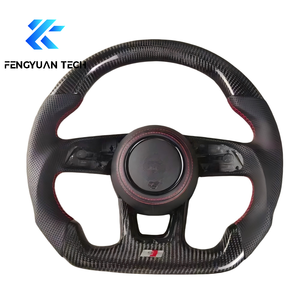 Volant en fibre de carbone forgée pour Audi A4 S4 RS4 B9 B9.5 A4L A5 S5 RS5 S3 RS3 A3L A3 Q5 SQ5 Q7 Q8 SQ8 RS Q8 TT <span class=keywords><strong>TTRS</strong></span> 8p <span class=keywords><strong>Mk2</strong></span> - Product Image 6