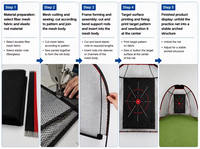 Filet d'entraînement de golf 320x210cm avec cible, filet de frappe en tissu Oxford 210D en polyester pour le driving et le chipping