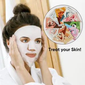 Hot Sale 10 Types Animal Facial Mask Sheet OEM Skin Care Anti Aging Hydrating Moisturizing Whitening 25ml MOOYAM Face Mask