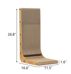 Novo Design L Forma Wall Mounted <span class=keywords><strong>Cat</strong></span> <span class=keywords><strong>Scratch</strong></span> Pad Com Papelão Para Gatos Indoor <span class=keywords><strong>Scratch</strong></span> Toy - Product Image 4