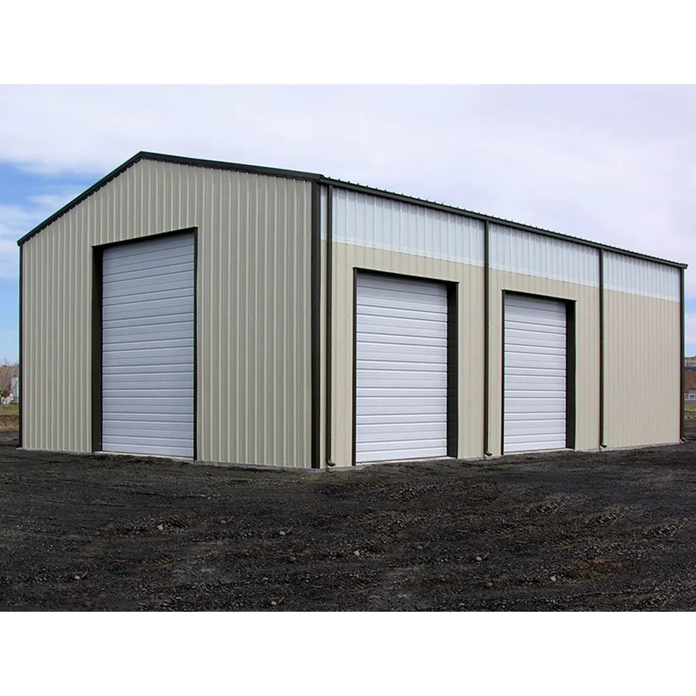 Prefabricated House Light Car Gauge Steel Structure Roof Frame Metal Self Storage Units Prefab Steel Structure Warehouse
