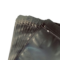 Sacs noirs mats refermables en feuille de mylar avec fermeture à glissière pour le stockage des aliments pochettes anti-odeurs avec fenêtre