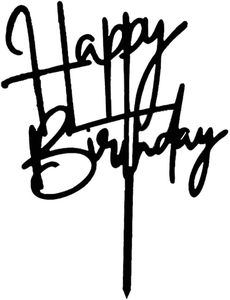 Decorazione per Torta <span class=keywords><strong>di</strong></span> <span class=keywords><strong>Compleanno</strong></span> in Acrilico Nero - Topper per Cupcake e Decorazioni per Torte per Feste <span class=keywords><strong>di</strong></span> <span class=keywords><strong>Compleanno</strong></span> <span class=keywords><strong>di</strong></span> <span class=keywords><strong>Bambini</strong></span> o Adulti - Product Image 1