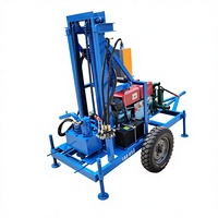 Foreuse hydraulique pour puits d'eau, profondeur maximale 150 m, avec moteur de pompe 220 V, équipement de forage minier