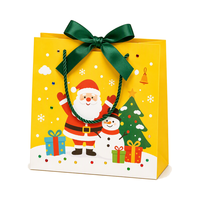 Sac cadeau en papier kraft personnalisé avec logo OEM, poignée en papier torsadé et nœud en ruban de satin pour impression couleur et commande en gros