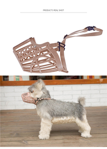 Bozal ajustable para perros, disponible en varios tamaños, negro y beige, venta al por mayor - Product Image 3