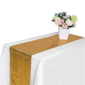 Conjunto de corredores de mesa de jantar, conjunto de lantejoulas para decoração de casamento, hotel, dourado rosa