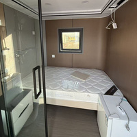Module de couchage 5-en-1 résistant avec toilettes, anti-humidité, anti-vent, anti-feu, anti-corrosion pour café, cour, garde-corps, abri de voiture, kiosque