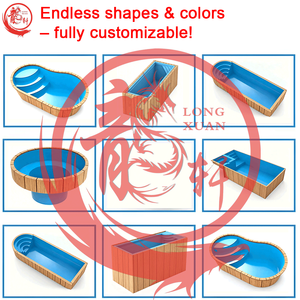 Tùy chỉnh bằng gỗ sân thượng khung composite trên mặt đất hồ bơi với sàn container hồ bơi với sàn hồ bơi có thể thu vào - Product Image 3