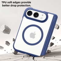 Nouveautés d'usine IDEAL, coque de téléphone magnétique antichoc en TPU+PC givré, respectueuse de la peau et anti-rayures pour Apple iPhone Duo