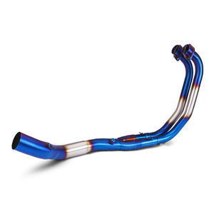 Para Yamaha YZF R3 R25 <span class=keywords><strong>MT03</strong></span> 2015-2024 Sistema de Escape de Motocicleta Slip-On Modificado con Tubo de Conexión Frontal de Acero Inoxidable Azul Interfaz de 51 mm - Product Image 1
