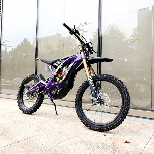 Purple Light Bee X surron Bicycle 60V 8000W 40Ah Electric Dirt Ebike 75KM/H Off Road Electric Motorcycle Storm Bee & Ultra Bee